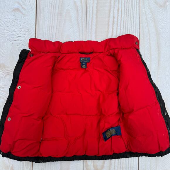 Polo Ralph Lauren Boys Toddler 3T Puffer Down Jacket Black ***No Hood*** - Picture 10 of 10